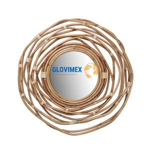 Producto de Venta caliente bambú ratán baño espejo decoración espejos decoración pared al por mayor buen precio muebles de dormitorio - Product Image 1