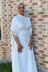 Abaya Marroquí Elegante con Cuentas para Mujer, Modelo AR-MK-06 de ARCRAFTS 2024, 100% Viscosa, Transpirable, Ligera, Informal, Larga, para Verano - Product Image 2