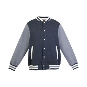 Chaqueta de lana de béisbol Varsity Letterman Bomber y mangas de cuero genuino - Product Image 3