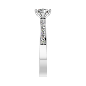 Bague de fiançailles et de mariage en diamant de laboratoire de taille ronde brillante certifiée IGI, en platine 950, cadeau de luxe, bijoux fins pour femmes - Product Image 2