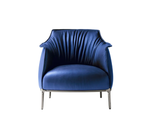 Muebles Comerciales, Sofá de Cuero Vacuno Nórdico para Sala de Estar Minimalista, Sillón para Vestíbulo de Hotel - Product Image 5