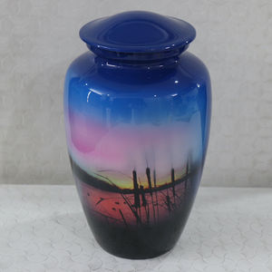 Premium Adult Cremation <b>Urn</b> with Customised Printing Made of High Quality Metal Keepsake <b>Urn</b> by HHO From India - Product Image 5