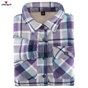 Best Sale Breathable Solid Long Sleeve <b>Flannel</b> <b>Shirt</b> Heavy Weight Custom Logo Casual Knitted Weave Wholesale Price - Product Image 2
