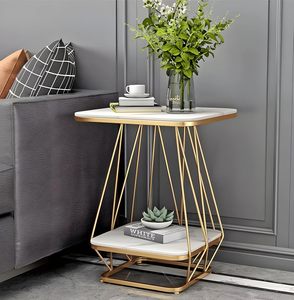กรอบโลหะชุบทองโต๊ะข้างหินอ่อน - Product Image 6
