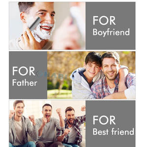 Rasoirs de coiffeur manuels de haute qualité pour hommes outils de beauté personnalisés avec porte-lame de rasoir en acier inoxydable manche en bois et plastique - Product Image 6