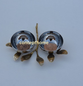 Cuenco Decorativo, Pieza de Diseño Atemporal, Hecho a Mano con Filigrana Dorada, Trabajo Artesanal de Primera Calidad, Acero Inoxidable Seguro para Microondas - Product Image 2