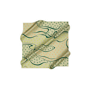 ผ้าพันคอสี่เหลี่ยมผ้าไหม100% วินเทจลายเสือดาวและลายจุด - Product Image 1