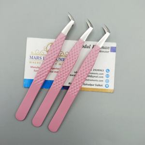 Multi-Purpose <b>Pink</b> Lash Tweezers Set Professional Lash <b>Tools</b> Grafted Finish Lash Isolation Tweezers - Product Image 6