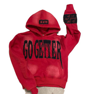 Sudadera con capucha unisex de algodón y poliéster para hombre y mujer, ropa informal de invierno con logotipo bordado impreso digital personalizado - Product Image 1