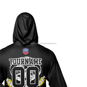 Sudadera con Capucha Personalizada con Logotipo Sublimado, Sudadera Deportiva de Poliéster de Secado Rápido para Hombre, Ropa Deportiva de Equipo, Sudadera de Alto Rendimiento - Product Image 5
