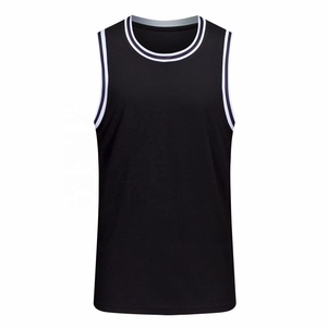 Wholesale 100% Polyester Quick Dry Breathable Basketball Jersey <b>Men's</b> Short Sleeve Plain Mesh Tank Top Summer Sports Gym <b>Vest</b> - Product Image 3