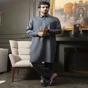 Fabricación de algodón de alta calidad musulmán manga larga hombres Shalwar Kameez precio al por mayor transpirable nueva moda logotipo personalizado sólido - Product Image 3