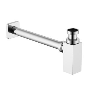 1.1/4 tubo di scarico a sifone in ottone con struttura cromata bagno lavandino scarico confezione prodotto 1 - Product Image 1