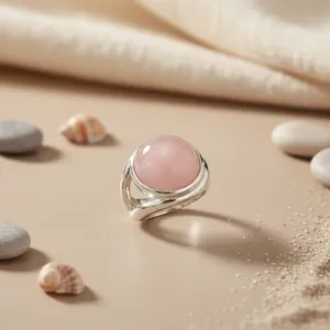 Art Palace – bague en argent Sterling 925 avec pierres précieuses roses naturelles, bijoux à la mode, cadeau pour femmes - Product Image 3