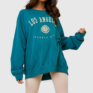 2025 otoño ropa de moda de gran tamaño para mujer manga larga cuello redondo Casual pulóver Top sudadera de gran tamaño - Product Image 5