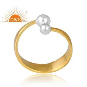 Nuevo diseño de tendencia, anillo chapado en oro de 18 quilates de latón, joyería de diseño personalizado para mujer, regalo para ella - Product Image 1