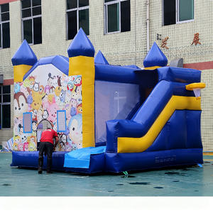 Nuovo grande castello gonfiabile parco giochi per bambini attività all'aperto arrampicata scivolo trampolino di rimbalzo casa attrezzature per divertimento - Product Image 4