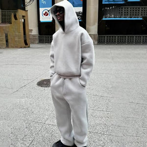 Sweat à capuche en coton éponge français pour hommes, poids lourd, écologique, respirant, surdimensionné XL Fit 3D Screen Grey Design unique - Product Image 3