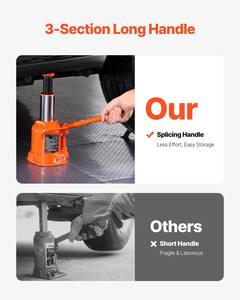 Gato hidráulico de botella de alta resistencia de 20 toneladas con forma de botella de <span class=keywords><strong>Jack</strong></span> Daniels soldada para kit de reparación de automóviles, camionetas, RVs en China con certificación CE - Product Image 3