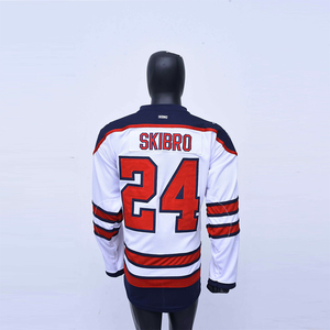 เสื้อเจอร์ซีย์ฮ็อกกี้น้ำแข็งพิมพ์ซับลิเมชันชุดทีมผลิตตามสั่ง - Product Image 3