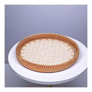 Vietnam Mère Perle Incrustation Géométrique Poli Plateau Décoratif À La Main De Luxe Écologique Plateau De Service pour Hôtel Maison - Product Image 1