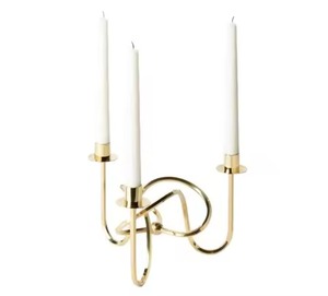 Bougeoir en métal doré Pièce de décoration d'intérieur de qualité supérieure pour fêtes, festivals et cadeaux - Product Image 5