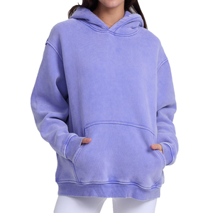 Sweat à capuche décontracté, lavé à l'acide, à manches longues, de bonne qualité et confortable pour femmes, nouvelle taille adulte à la mode, vente en gros - Product Image 2