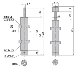Hot bán Mini shock absorber phổ công nghiệp Bộ phận máy móc Nhật Bản sản phẩm - Product Image 2