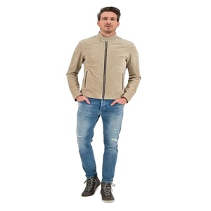 Blouson aviateur marron Vintage classique pour hommes personnalisé PU véritable peau de vache Premium vêtements d'extérieur d'hiver conception sans col caractéristique directe - Product Image 3