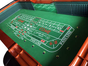 High Quality Customisable Logo High-End Mahjong Gambling <b>Table</b> Heavy <b>Craps</b> <b>Table</b> with <b>Felt</b> Design Pattern Colours for Casino Use - Product Image 4