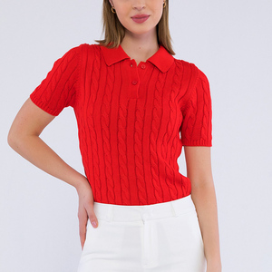 Proveedor de Camisetas Polo de Punto para Mujer que Ofrece Opciones Personalizadas de Color, Talla y Etiqueta - Product Image 5