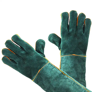 Gants de soudage en cuir véritable double paume taille XL COW Premium Gants de sécurité ignifuges anti-impact pour le travail - Product Image 3
