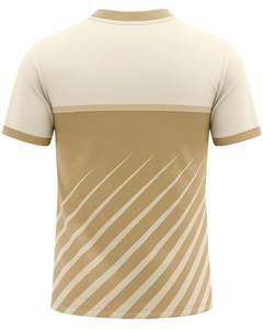 Camiseta Deportiva Personalizada para Hombre, Cuello en V, Color Beige, Poliéster Estampado, Secado Rápido, Transpirable, Jersey Atlético, Logotipo Personalizado, Fabricante OEM - Product Image 2
