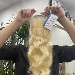 Extensions de cheveux humains vietnamiens HD dentelle fermeture blonde 5x5 HD fermeture 613 dentelle fermeture et dentelle frontale - Product Image 5