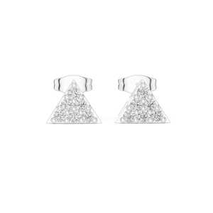 Boucles d'oreilles clous triangulaires en diamant de laboratoire 0,42 CT, clarté VVS-VS, couleur EF, disponibles en or 18 carats, 14 carats, 10 carats et argent 925 - Product Image 3