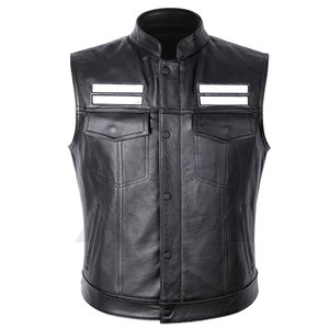 Blouson aviateur en cuir d'hiver vintage pour hommes design personnalisé Gilet de moto respirant et réversible de haute qualité - Product Image 3