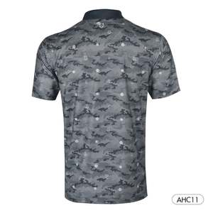 Handee Men's Camo Black Quick Dry 100% Polyester Golf Shirts - Product Image 2