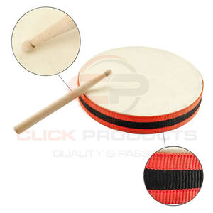 Instrumento musical para niños al por mayor, tambor de aplausos de piel de oveja de madera para niños, tambor de mano, instrumento Bodhran irlandés - Product Image 3