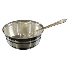 Cuchara y cuenco de acero respetuoso con el medio ambiente sostenible Cuenco y cuchara de sopa de acero de alta calidad de grado alimenticio para bebé - Product Image 6