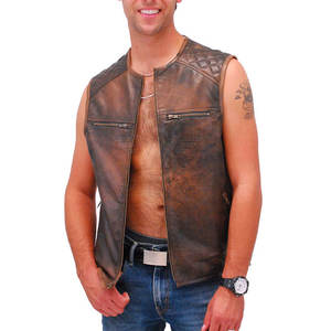 Chaleco de Motociclista de Cuero Premium, Resistente al Viento, con Costuras Resistentes, Ajuste Cómodo, Ligero y Ecológico para Conducir - Product Image 1