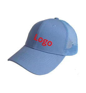Sombrero de camionero con logotipo personalizado de alta calidad, Gorras ajustables deportivas bordadas de malla de 5 paneles, lona de algodón 100%, nueva moda informal - Product Image 4