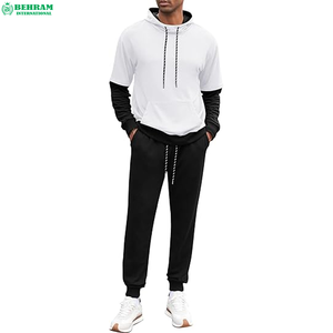 Ensemble de jogging unisexe en coton 100% de haute qualité, sweat à capuche confortable, design streetwear lourd, prix d'usine - Product Image 2