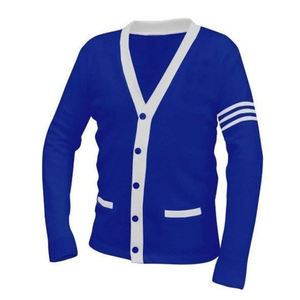 Unisex Long Sleeve Thick <b>Knit</b> Cardigan with V-neck <b>Cable</b> <b>Knit</b> Open Front Breathable Pockets 100% Cotton - Product Image 2