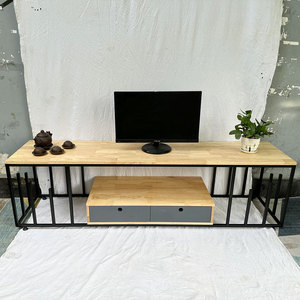 Soporte de TV Industrial Contemporáneo con Estructura de Hierro y MDF para Sala de Estar - Product Image 3