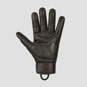 Gants tactiques courts Anika en cuir de chèvre noir avec traitement hydrophobe - Product Image 3