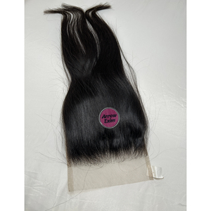 Cabello Humano Indio Remy con Cutícula Alineada Natural, 150% de Densidad, Cierre de Encaje de Doble Nudo 5x5 4x4, Liso - Product Image 5