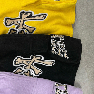 Short de survêtement en coton vintage pour hommes, logo brodé personnalisé, sérigraphie 3D polaire, pierre lavée au soleil - Product Image 3