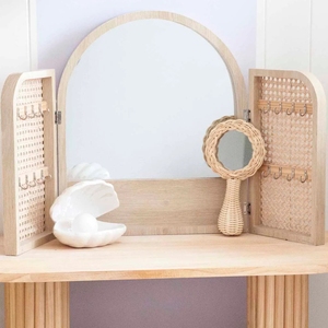 Productos baratos Espejo decorativo para colgar en la pared Antiguo ratán Seagrass 100% Espejos montados en la pared hechos a mano Espejos de madera de Vietnam - Product Image 1