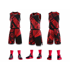Uniforme de baloncesto para adultos con logotipo personalizado, conjuntos de traje de equipo transpirable de talla grande - Product Image 2