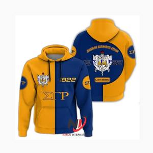 Haute qualité Sigma Gamma Rho pull à capuche Royal couleur Patch broderie coton mélange chaud sororité vêtements Street wear Fit - Product Image 1